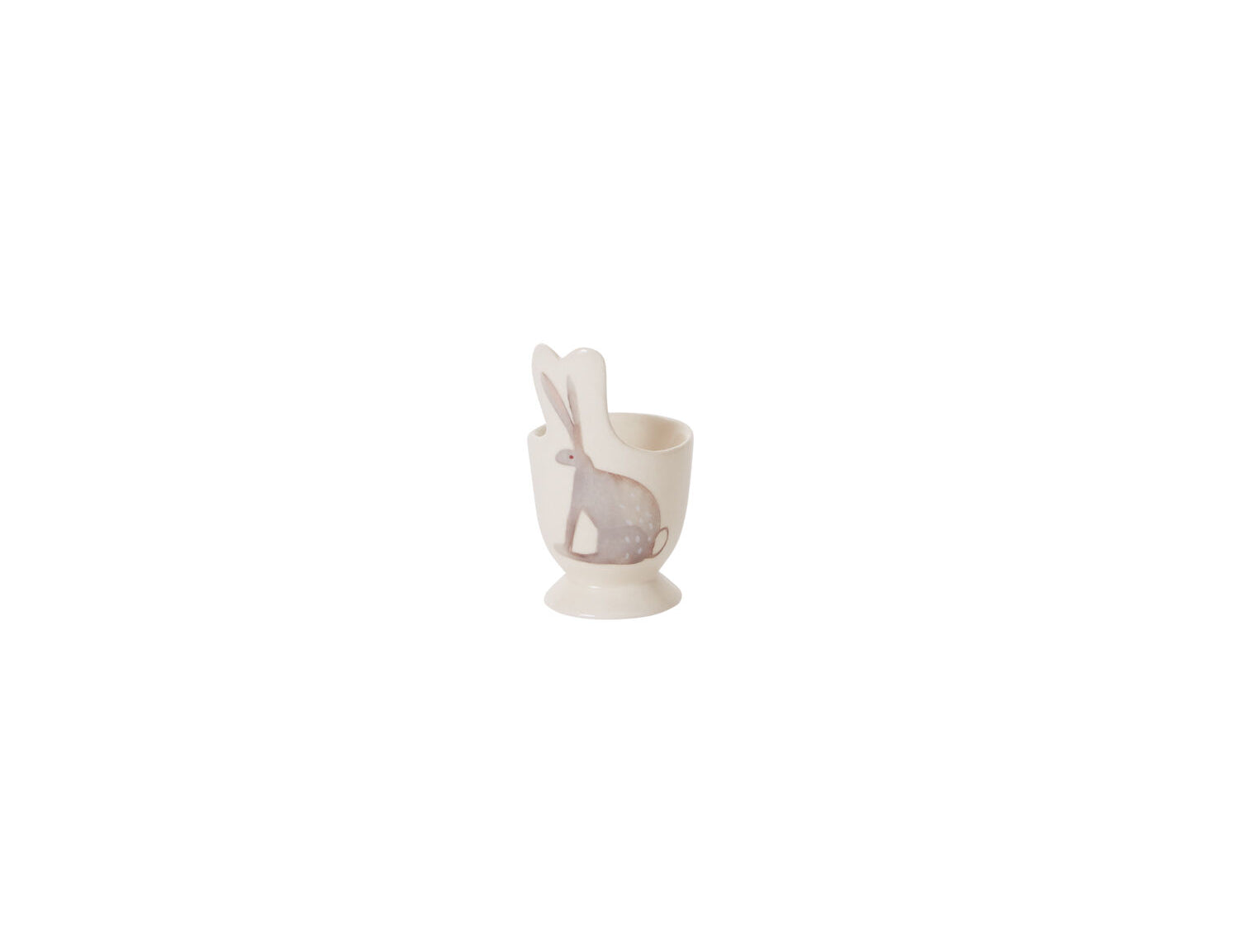 Celebrate Spring Egg Collection, fifth view, the bunny egg cup on a plain background.