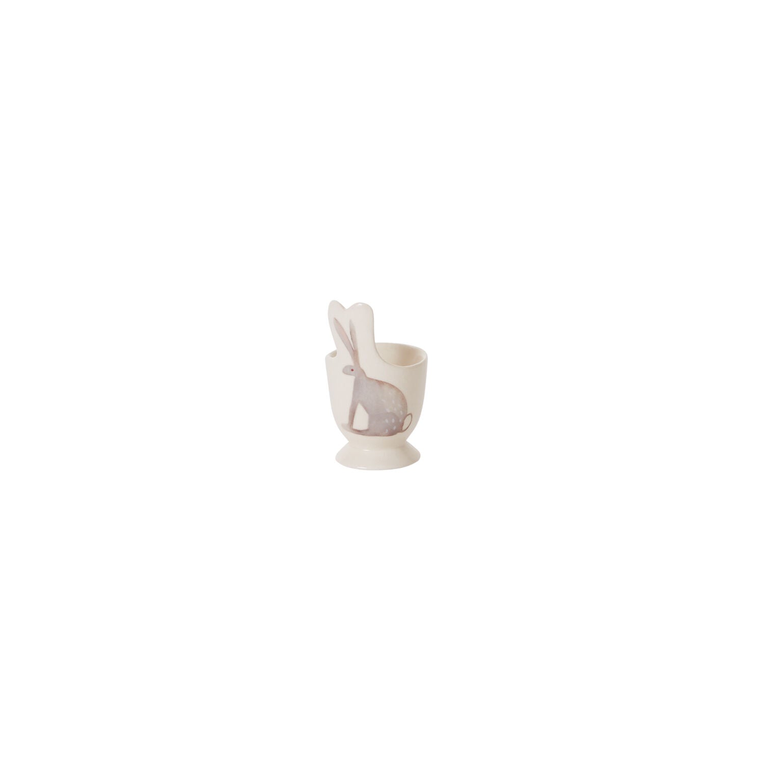 Celebrate Spring Egg Collection, fifth view, the bunny egg cup on a plain background.