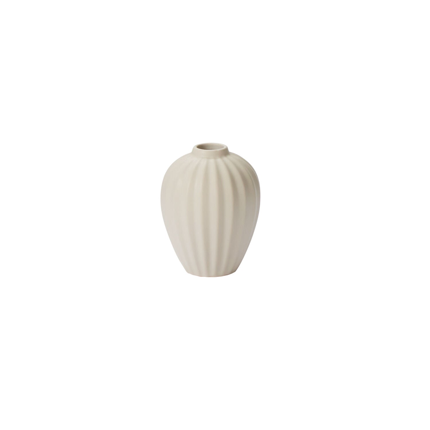 Sonata Vase Collection, the ribbed matte white bud vase from the Sonata collection.
