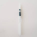 Bailey Rae Studio 24 Color Watercolor Paint Palette, the included clear refillable water brush pen on white