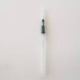Bailey Rae Studio 24 Color Watercolor Paint Palette, the included clear refillable water brush pen on white