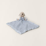 Barefoot Dreams Disney Blanket Buddie in Blue Puppy, a plush puppy on a soft blue lovey blanket