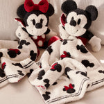 Barefoot Dreams Disney Blanket Buddies in Mickey Mouse and Minnie Mouse side by side