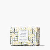 Beekman 1802 Bar Soap in Vanilla Absolute, a goat milk soap in a yellow plaid wrapper