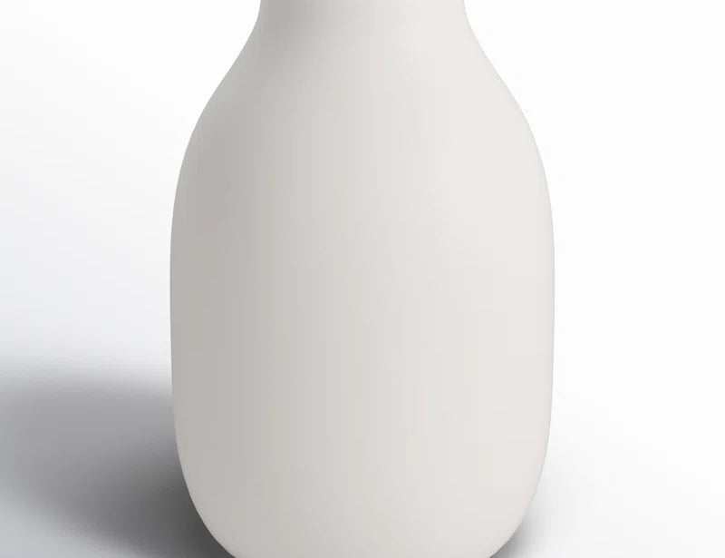 Blomus COLORA Porcelain Vase in Moonbeam, a matte off-white bottle-shaped vase