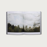 Book of Proverbs KJV hardcover open to a spread with a cloudy forest landscape photo