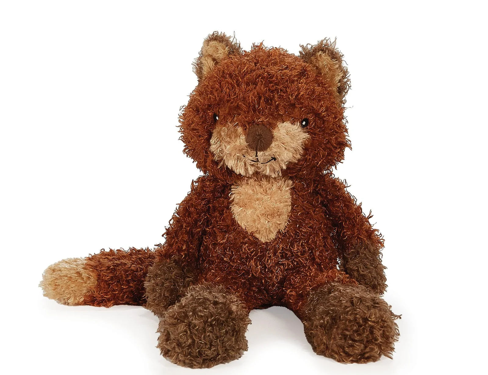Bunnies By The Bay Foxy The Fox Plush, a fluffy rust brown stuffed fox with a cream muzzle