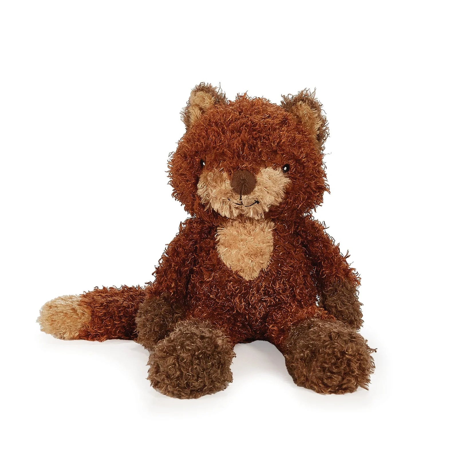 Bunnies By The Bay Foxy The Fox Plush, a fluffy rust brown stuffed fox with a cream muzzle