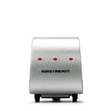 Candylab Toys Airstream Camper, small rear view of the silver wooden toy trailer