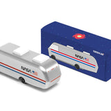 Candylab Toys Wooden NASA Astrovan beside its navy galaxy retail box