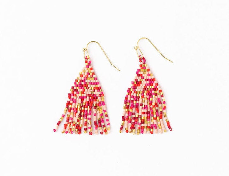 Cassie Mini Confetti Fringe Earrings