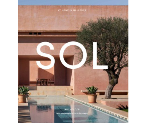 Chronicle Books SOL book, a cover photo of a terracotta villa with a pool and olive tree