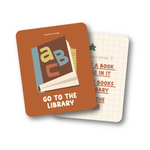 Collective Hub My Daily Routine Deck card reading Go to the Library with a book illustration