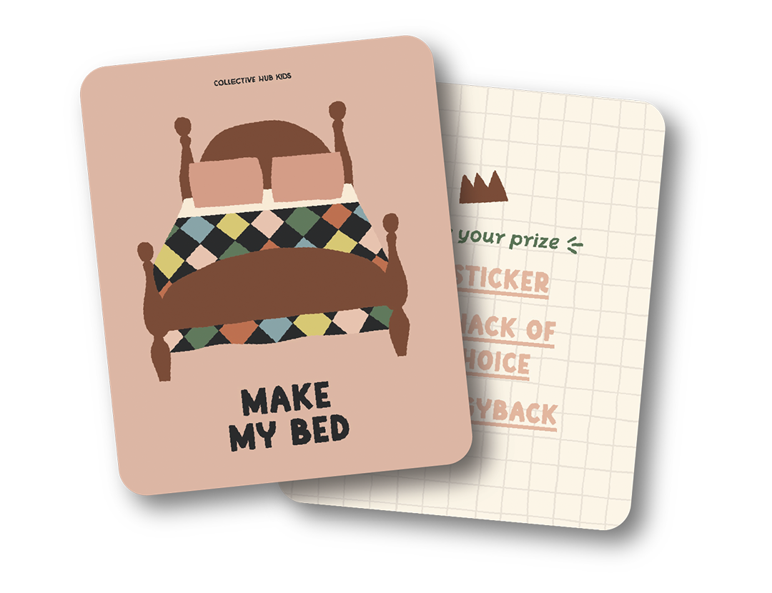 Collective Hub My Daily Routine Deck card reading Make My Bed with a bed illustration