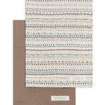 Colored Organics 2-Pack Organic Baby Burp Cloths in Southwest and Taupe, one solid taupe cloth and one cream cloth with a striped Southwest pattern in navy, teal and rust