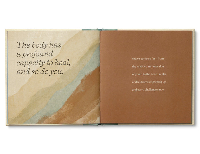 Compendium Every Reason to Hope book open to a page reading The body has a profound capacity to heal
