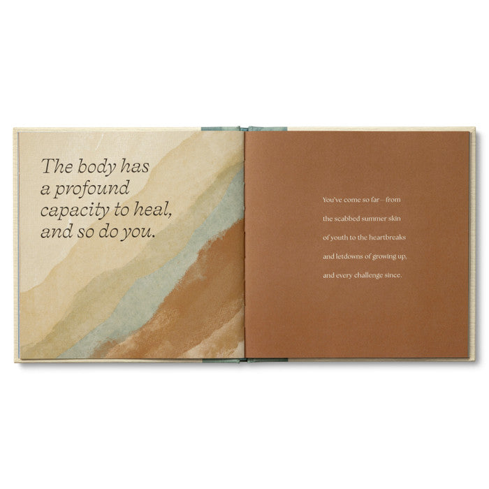 Compendium Every Reason to Hope book open to a page reading The body has a profound capacity to heal