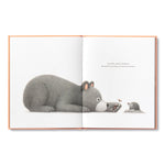 Compendium Feeling Grateful book open to a bear lying down face to face with a small mouse