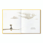 Compendium Finding Muchness book open to a bird sitting on a branch looking at clouds