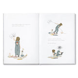 Compendium Maybe Deluxe Book open to a child drawing and playing across two pages