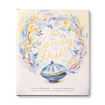 Compendium The Candy Dish book, a cream cover with a swirling watercolor wreath around a blue candy dish