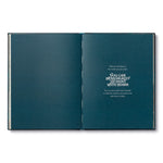 Compendium The Storyteller's Handbook open to the navy title page reading You can bend reality and paint with stars