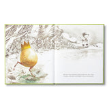Compendium What Do You Do With an Idea book open to the golden egg walking on tiny legs