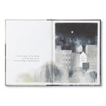 Compendium You Belong Here book open to an illustrated city at night page