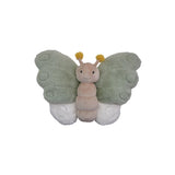 Creative Co-Op Butterfly Plush, a soft stuffed butterfly in sage green, blush and tan