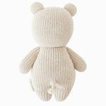 Cuddle & Kind Baby Hippo, cream hand-knit hippo doll, back view