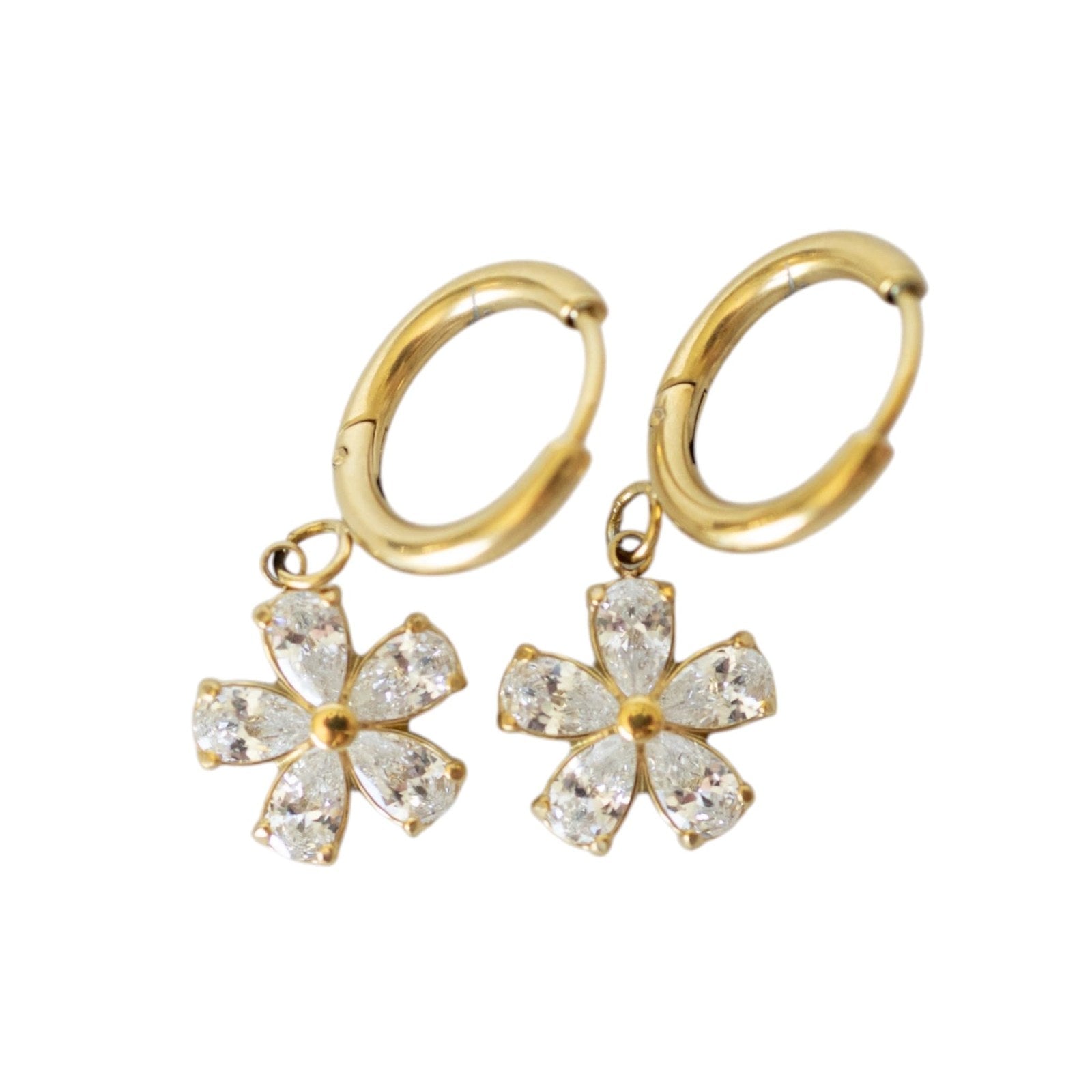 Dainty Hoop Earrings in gold, Desert Sol