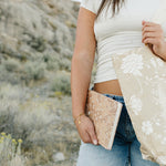 Desert Sol Carryall Tote in Canyon Rose with the matching Canyon Rose hardcover notebook
