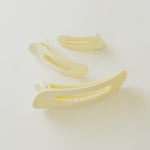 Desert Sol Oval Lay Flat Matte Claw Clip in Buttercream with matching hair accessories