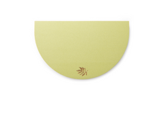 Half Moon Notepad Palm Leaf, a half moon shaped notepad printed with a palm leaf design