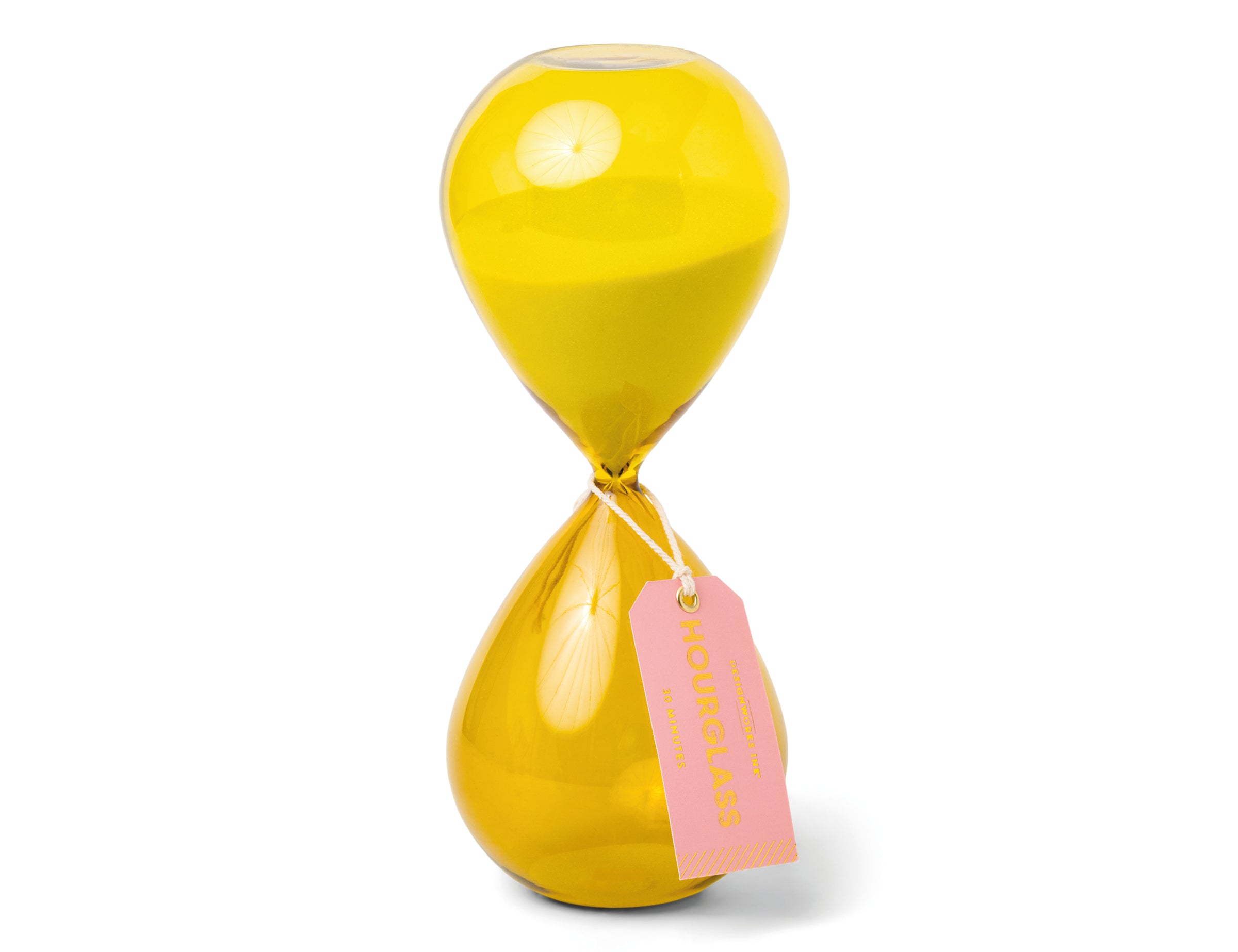 Hourglass, a glass sand timer for a desk