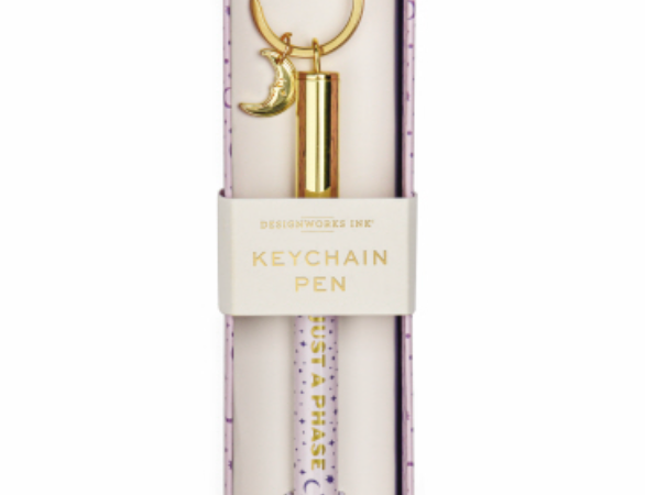 Just a Phase Pen Keychain, a mini pen on a key ring printed Just a Phase