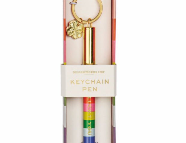 Lucky You Pen Keychain, a mini pen on a key ring printed Lucky You