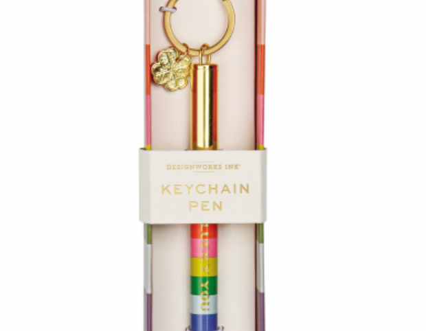 Lucky You Pen Keychain, a mini pen on a key ring printed Lucky You