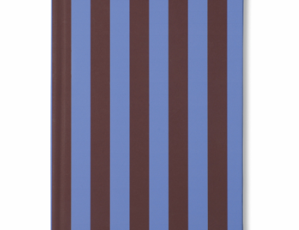 Purple and Nutmeg Stripe Soft Touch Journal, a journal striped in purple and nutmeg with a soft touch cover