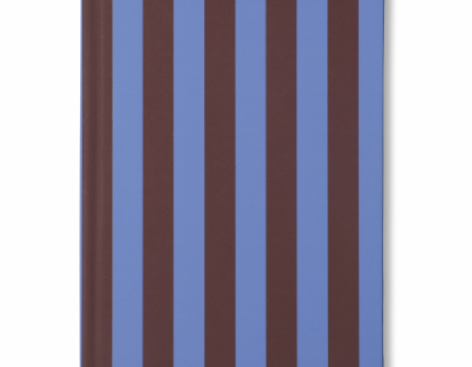 Purple and Nutmeg Stripe Soft Touch Journal, a journal striped in purple and nutmeg with a soft touch cover