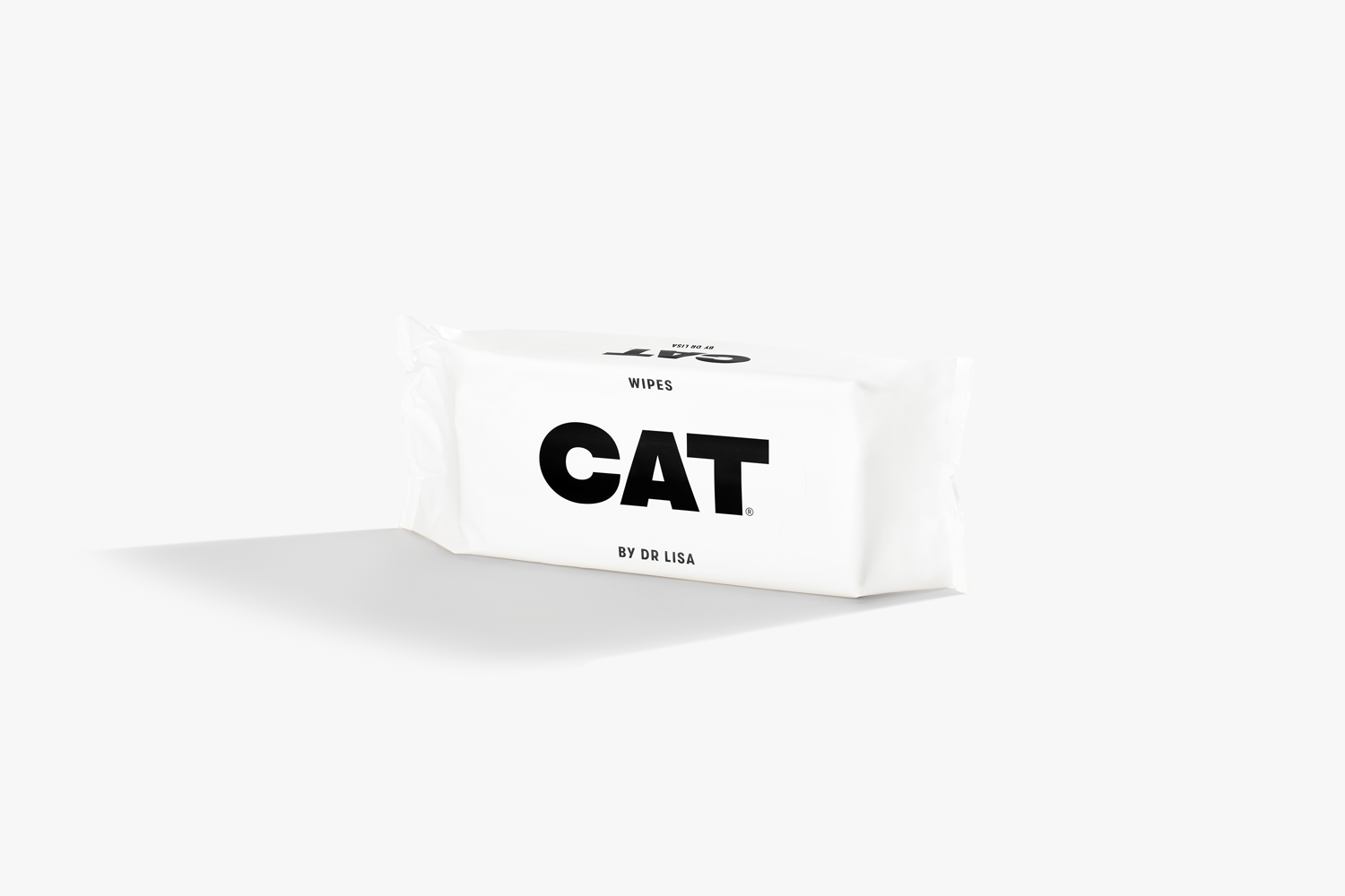 DOG by Dr Lisa Cat Wipes, a white resealable pack labeled CAT