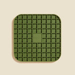 DOG by Dr Lisa DOG Lick Mat in Khaki, an olive green silicone mat with a waffle grid texture