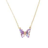 Ember Butterfly Necklace in lavender prism, Desert Sol