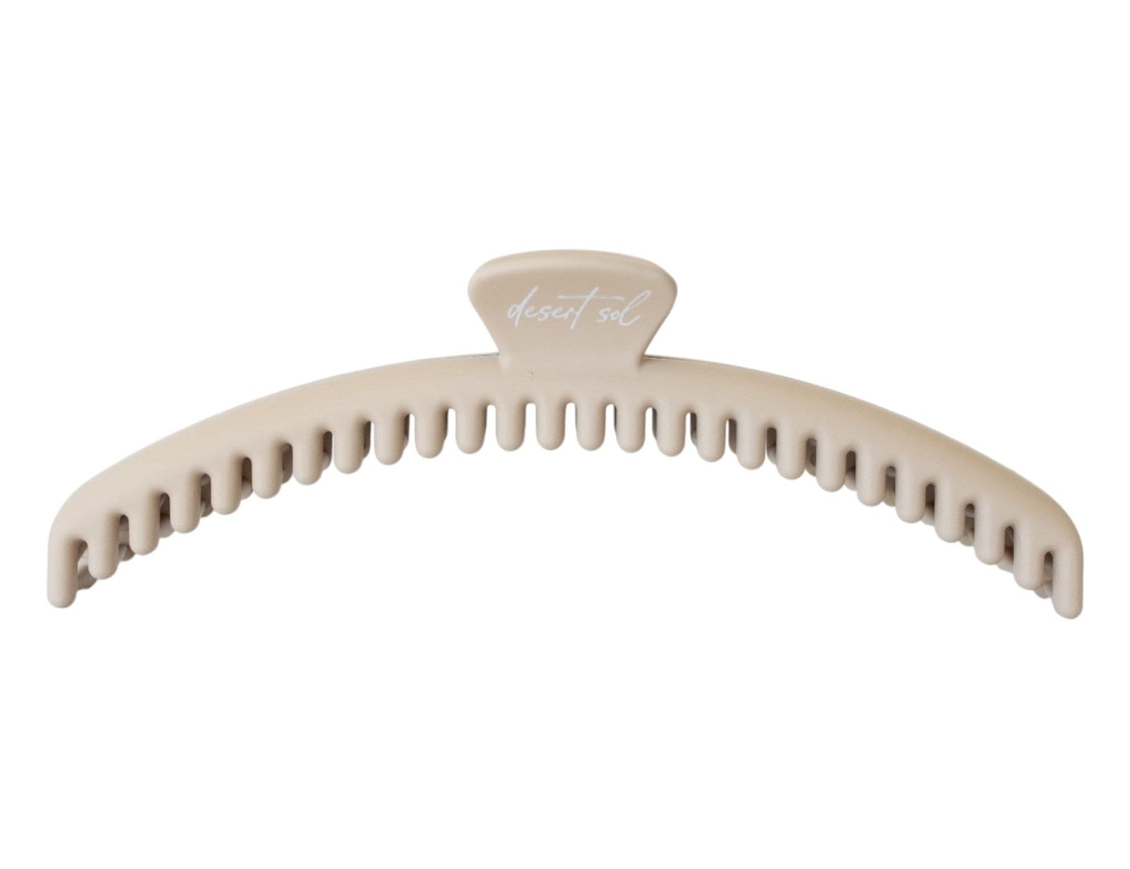 Frenchie Claw Clip in muted sand, classic size, Desert Sol