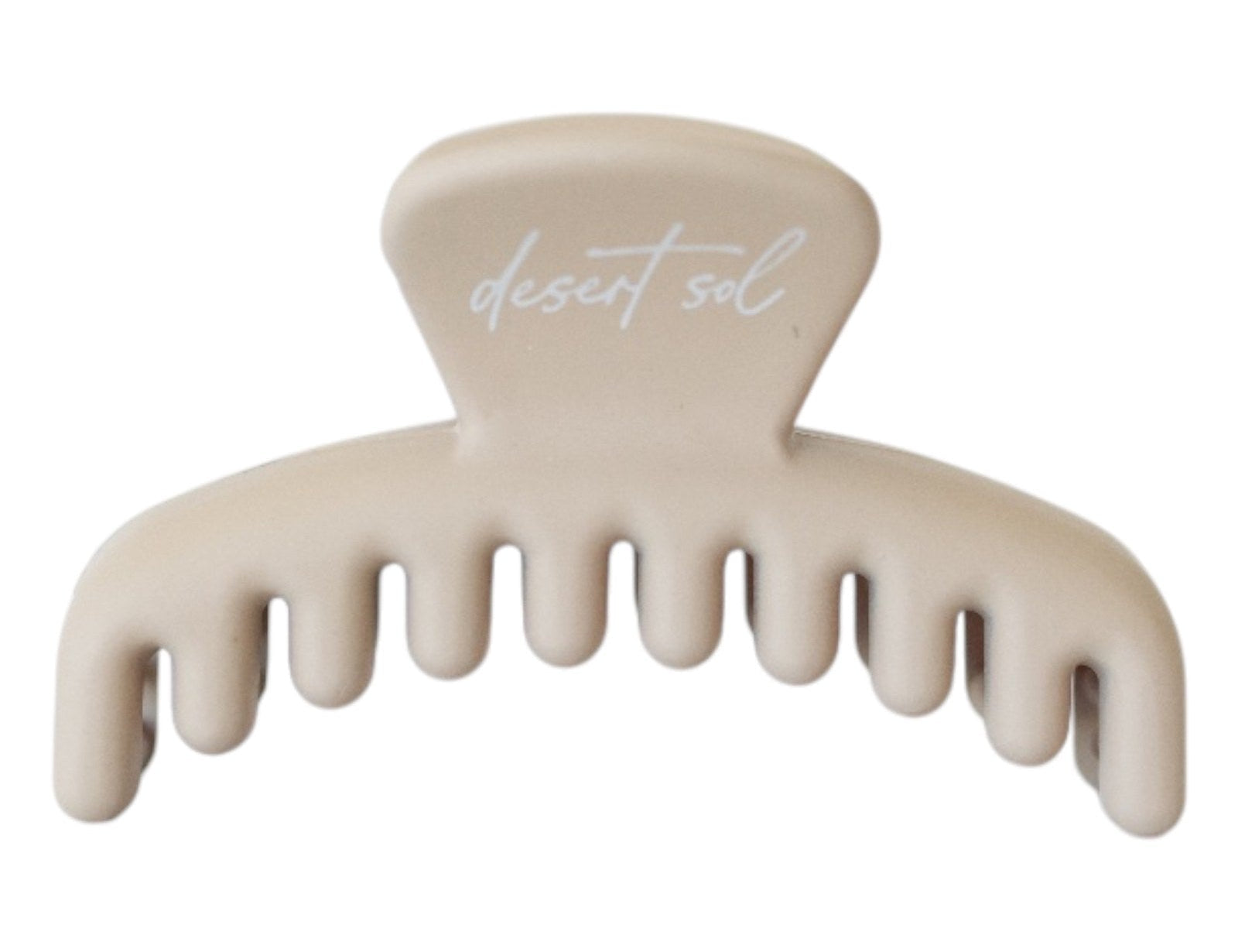 Frenchie Claw Clip in muted sand, petite size, Desert Sol