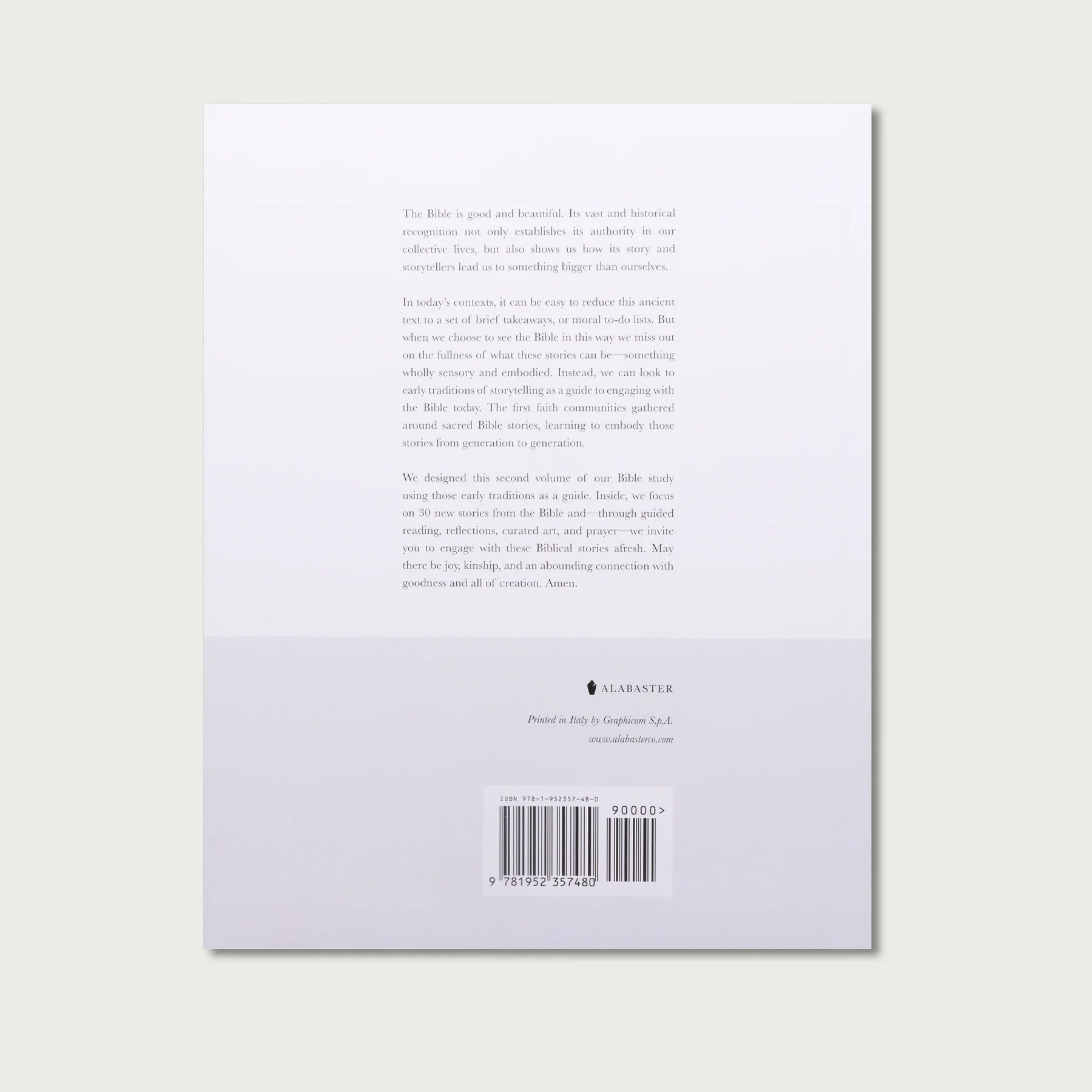 The Good and Beautiful Bible Study Volume 2 plain white back cover with description