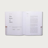 The Good and Beautiful Bible Study Volume 2 open to The Story of Mary