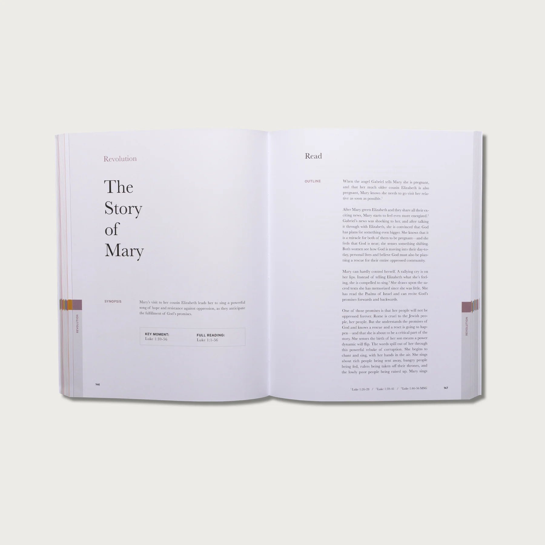 The Good and Beautiful Bible Study Volume 2 open to The Story of Mary