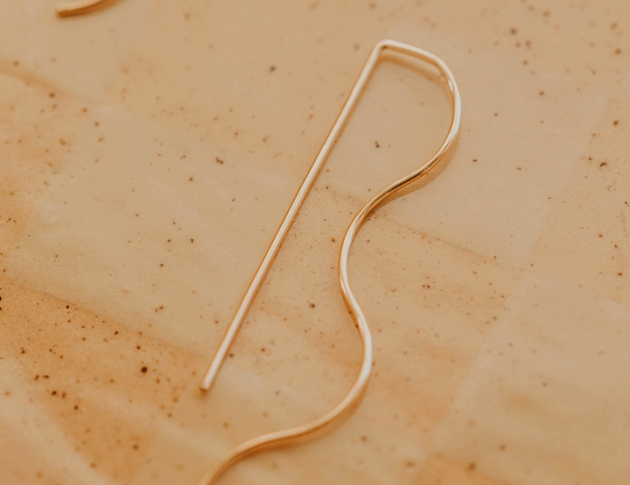 Hello Adorn Wave Threaders Earrings