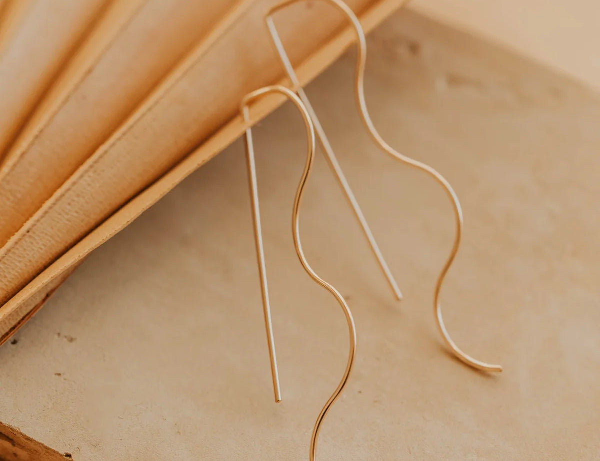 Hello Adorn Wave Threaders Earrings, Second View